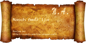 Nasch Amália névjegykártya