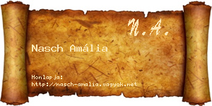 Nasch Amália névjegykártya